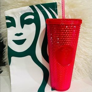 ❌SOLD❌Starbucks Holiday 2019 Neon Pink Studded Venti Tumbler BNWT